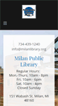 Mobile Screenshot of milanlibrary.org